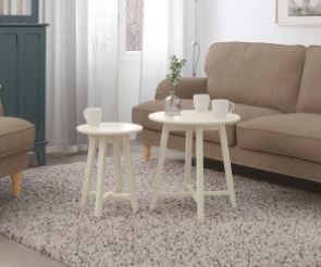 KRAGSTA IKEA set of 2 side tables beige