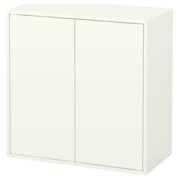 EKET Cabinet w 2 doors and 1 shelf, white, 70x35x70 cm