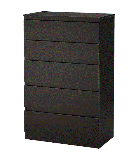KULLEN Chest of 5 drawers, black-brown, 70x112 cm Likea projects limited KULLEN Chest of 5 drawers, black-brown, 70x112 cm Likea projects limited