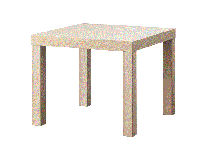 LACK Side table, white stained oak effect, 55x55 cm