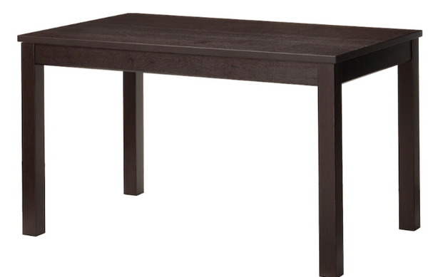 LANEBERG Extendable table, brown, 130/190x80 cm