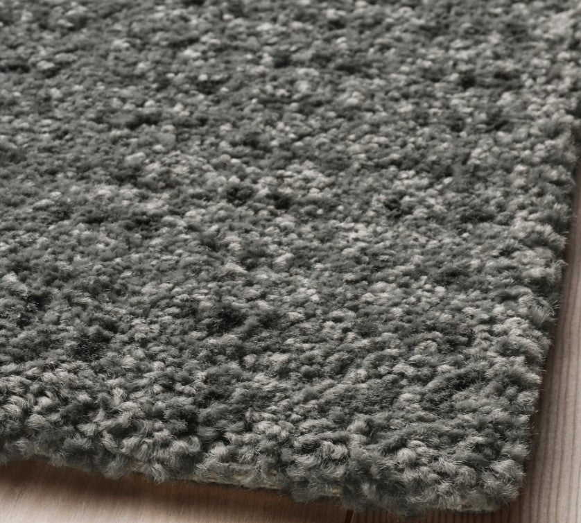 LANGSTED Rug, low pile, light grey, 60x90 cm