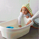 LATTSAM baby bath white/green