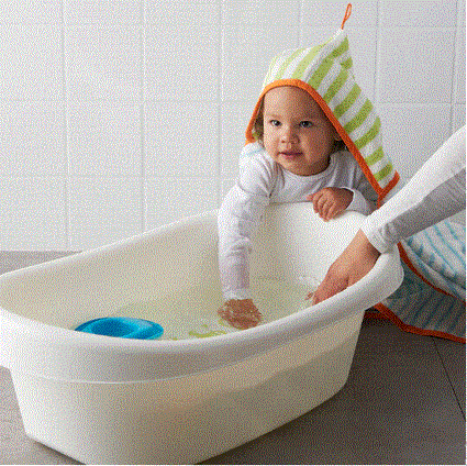 LATTSAM baby bath white/green