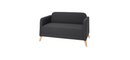 LINANÄS 2-seat sofa, Vissle dark grey