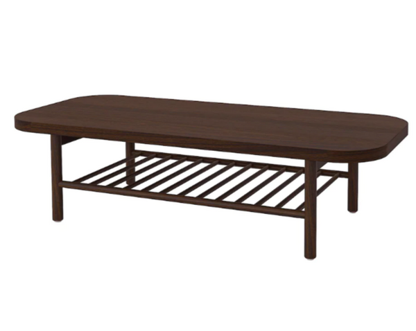 LISTERBY Coffee table, dark brown stained oak veneer, 140x60 cm