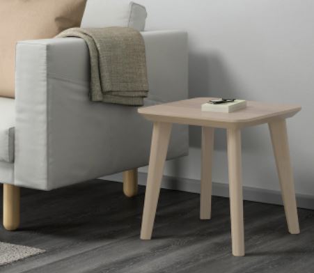 LISABO IKEA side table ash veneer 45x45 cm