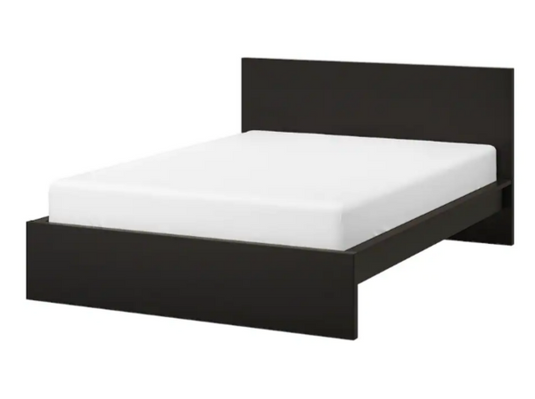MALM Bed frame, black-brown, 180x200 cm / Bed storage box black-brown.