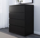 MALM Chest of 4 drawers, black-brown, 80x100 cm