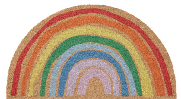 PILLEMARK Door mat, indoor, rainbow, 50x90 cm