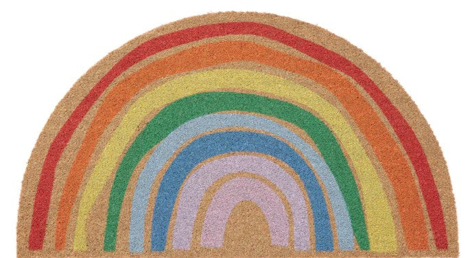 PILLEMARK Door mat, indoor, rainbow, 50x90 cm