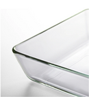 MIXTUR Oven/serving dish, clear glass, 35x25 cm