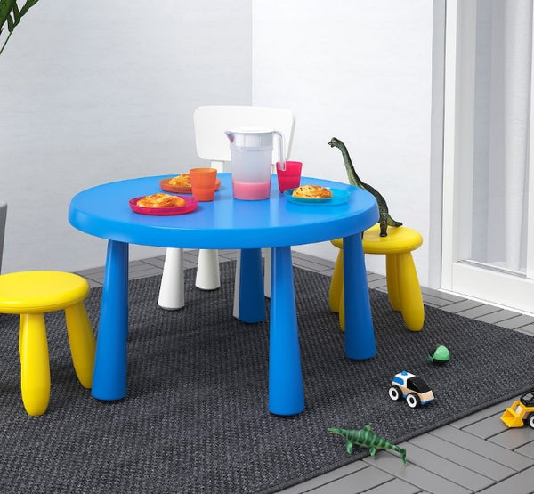 MAMMUT Children's table, in/outdoor blue, 85 cm