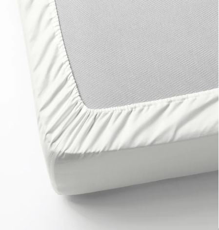NATTJASMIN Fitted sheet, white, 180x200cm