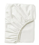 NATTJASMIN Fitted sheet, white, 180x200cm