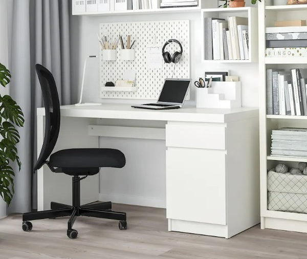 MALM Desk, white, 140x65 cm