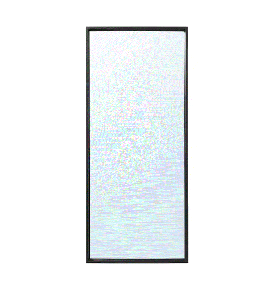 NISSEDAL Mirror, black, 65x150 cm