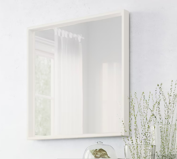 NISSEDAL Mirror 65x65cm, white