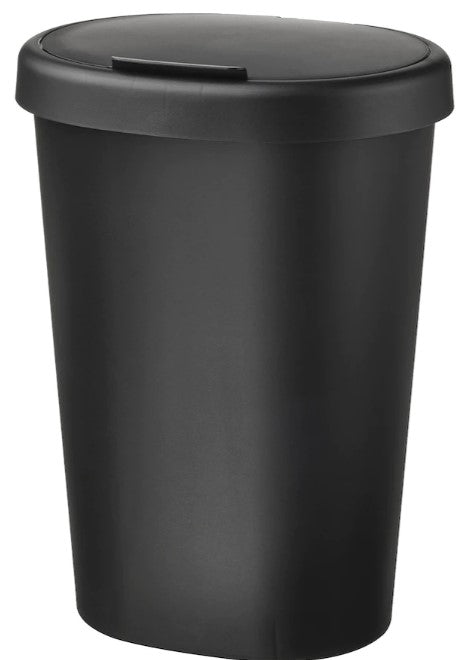 HÖLASS Bin with lid, black, 2 gallon (8 l)