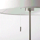 NYFORS Floor lamp, nickel-plated white