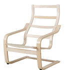 POANG Armchair frame, birch veneer/ Armchair cushion, Knisa light