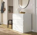 MALM Chest of 3 drawers, white, 80x78 cm