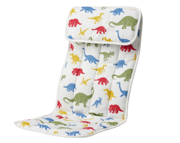 POÄNG Children's armchair cushion, Medskog/dinosaur pattern