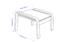 POANG Footstool frame, birch veneer