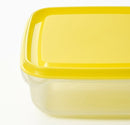 PRUTA IKEA Food container with lid, clear/yellow 750 ml