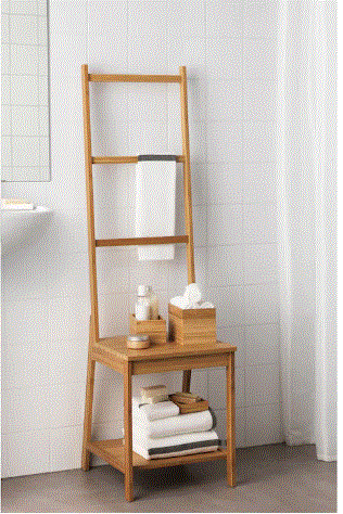 RÅGRUND Towel rack chair, bamboo