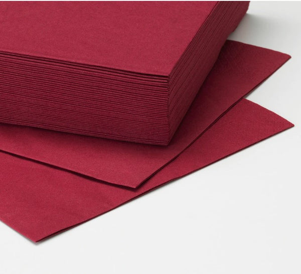 FANTASTISK Paper napkin, dark red, 40x40 cm