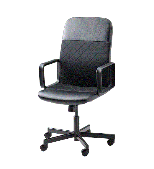 RENBERGET Swivel chair, Bomstad black