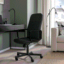 RENBERGET Swivel chair, Bomstad black