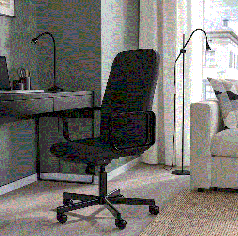 RENBERGET Swivel chair, Bomstad black