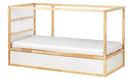 KURA Reversible bed, white/pine, 90x200 cm