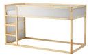 KURA Reversible bed, white/pine, 90x200 cm