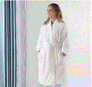 ROCKÅN Bath robe, white, L/XL