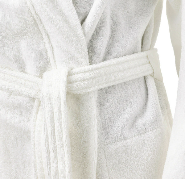 ROCKÅN Bath robe, white, S/M