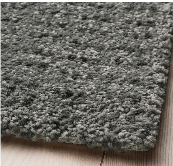 LANGSTED Rug, low pile, light grey, 133x195 cm