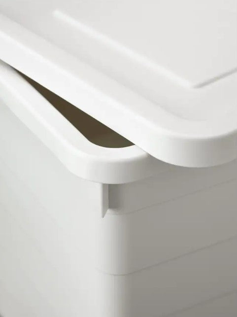 SOCKERBIT Box with lid, white, 38x51x30 cm