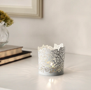 SAMVERKA Tealight holder, white, 8 cm