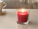 SINNLIG IKEA red garden berries, scented candle in glass 9 cm