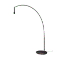 SKAFTET Floor lamp base, arched, black