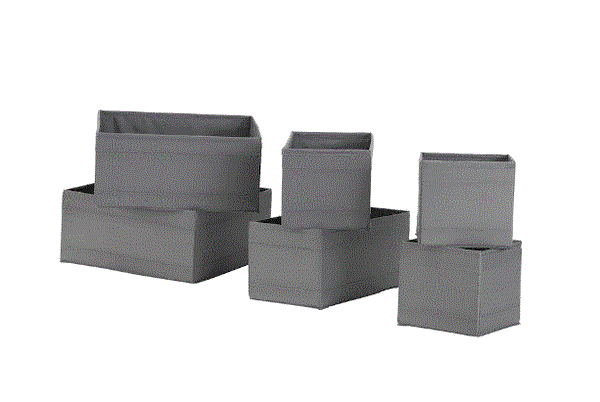 SKUBB box set of 6, dark gray