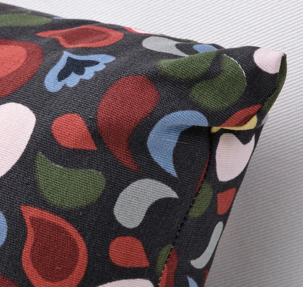 SLANMOTT Cushion, anthracite/multicolour, 30x58 cm