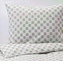 SILVERFRYLE Bed linen set, white, gray, 150x200/50x60 cm