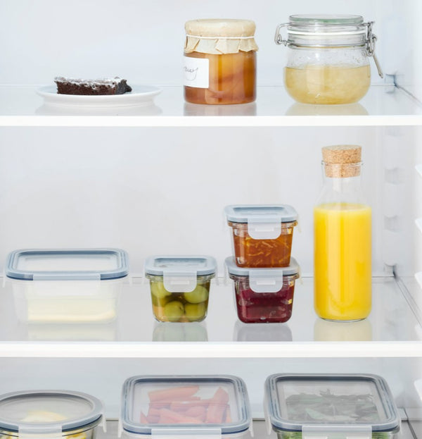 IKEA 365+ Food container with lid, square/glass, 180 ml