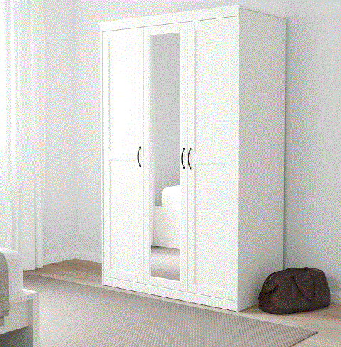 SONGESAND Wardrobe, white, 120x60x191 cm