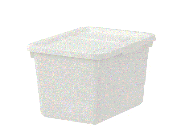 SOCKERBIT Box with lid, white, 7 ½x10 ¼x6 " (19x26x15 cm