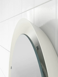 STORJORM Mirror with integrated lighting, white, 47 cm